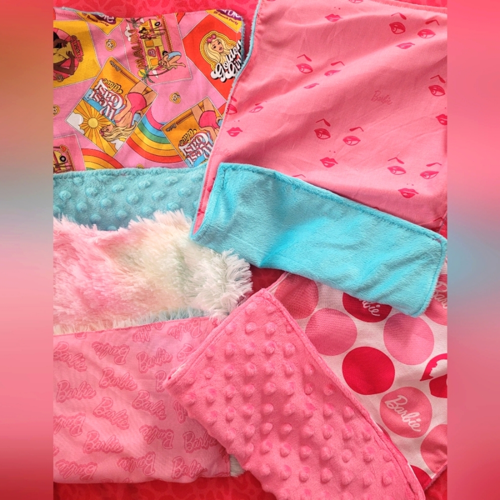 Barbie burp cloth set